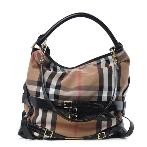 burberry house check bridle medium gosford hobo bag|BURBERRY House Check Bridle Calfskin Medium Gosford Hobo .